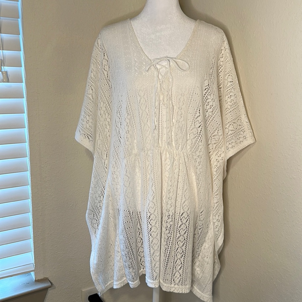 Loveriche Pointelle Knit Swim Cover